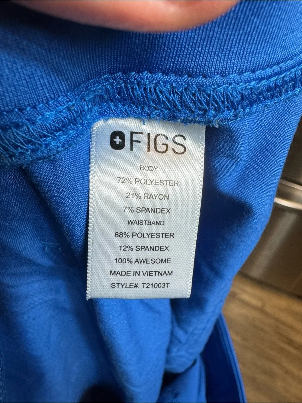 Figs Technical Collection Electric Blue Medical Scrub Pants Soft Flowy Men’s XL